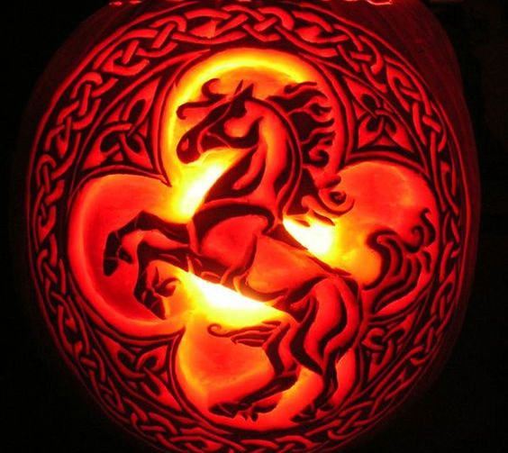 Pumpkin Carving with Equestrian Style - The Painting Pony